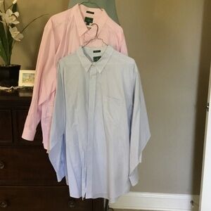 Outer Banks-Qty 2-Men’s Classic Button Down Collar Oxford Dress Shirts